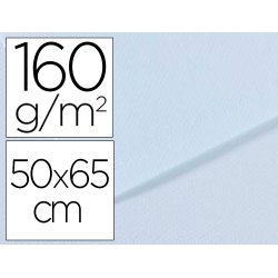 Papier dessin canson feuille mi-teintes n 102 grain        gelatine haute teneur coton   160g 50x65cm unicolore azur