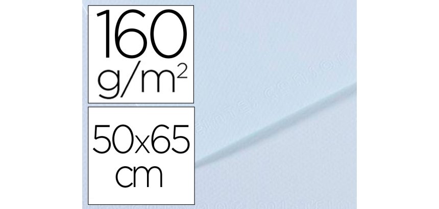 Papier dessin canson feuille mi-teintes n 102 grain        gelatine haute teneur coton   160g 50x65cm unicolore azur
