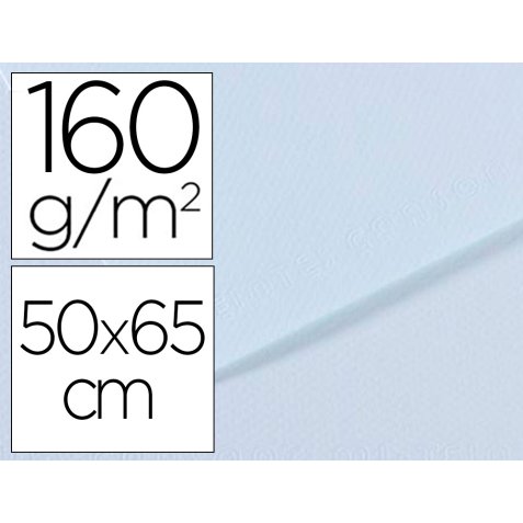 Papier dessin canson feuille mi-teintes n 102 grain        gelatine haute teneur coton   160g 50x65cm unicolore azur