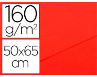 Papier dessin canson feuille mi-teintes n 506 grain gelatine haute teneur coton 160g 50x x65cm unicolore coquelicot