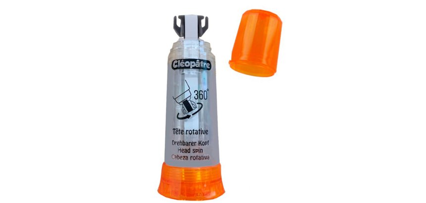 Effaceur d'encre cleopatre correcteur rechargeable avec  tete rotative 360  .          dimension 6m x5 mm