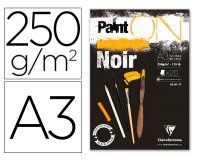 Paint'ON Noir bloc collé 20F A3 250g