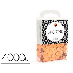 Sequin plat graine creative diam 6 mm boite brochable de  4000u coloris cuivre