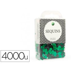 Sequin plat graine creative diam 6 mm boite brochable de  4000u coloris vert fonce
