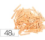 Pince en bois coloris naturel 48x7mm sachet de 48 unites