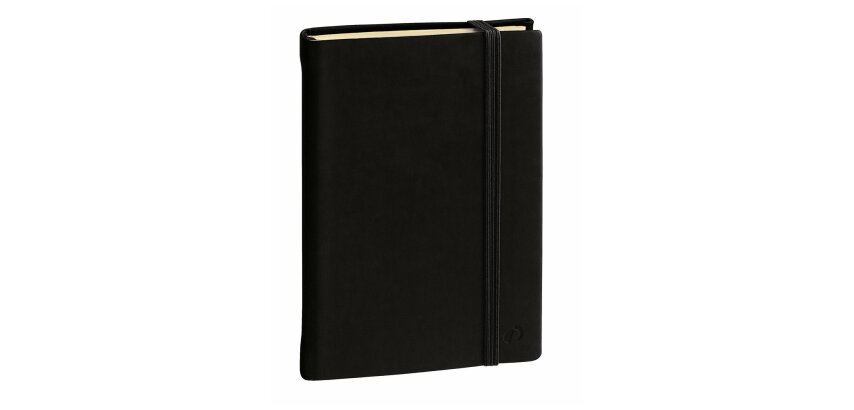 Carnet de note quo vadis 15 lignes silk noir elastique    192 pages format 10x15cm