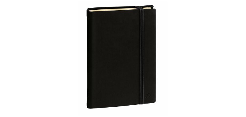 Carnet de note quo vadis 15 lignes silk noir elastique    192 pages format 10x15cm