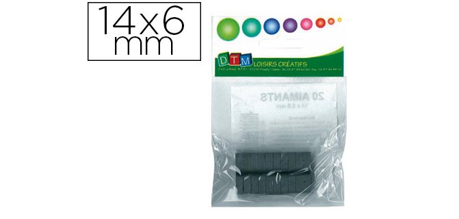 Aimant rond dtm 14x6mm sachet 20 unités