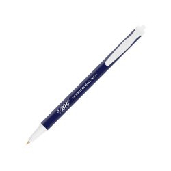 Stylo-bille bic 2 en 1 retractable antimicrobien     pointe moyenne bleu