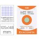 Etui 100 fiches exacompta bristol quadrillee 5x5 non    perforee blanc 105x148mm      coloris assortis