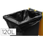 Sac container coldis 120l 25 microns largeur avec soufflet 90cm longueur 125cm coloris   noir lot 20 unites