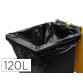 Sac container coldis 120l 25 microns largeur avec soufflet 90cm longueur 125cm coloris   noir lot 20 unites