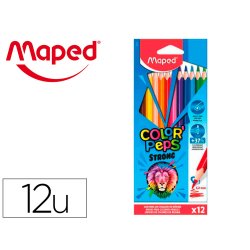 Crayons de couleurs maped strong ultra-r sistants tube  m tal pochette de 12