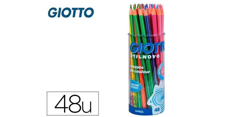 Crayon couleur giotto stilnovo pot de 48 assortis