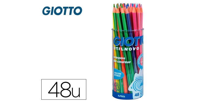 Crayon couleur giotto stilnovo pot de 48 assortis