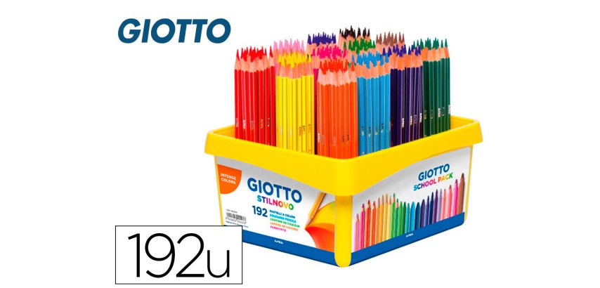 Crayon couleur giotto stilnovo schoolpack de 192    assortis