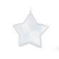Etoile plastique transparent 2 parts 8 cm fermeture par    pression