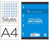 Copies doubles conquerant 7 perforees 210x297 film 200p   90g seyes recycle