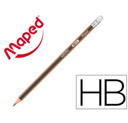 Crayons graphite black'peps hb avec gomme - bois certifi  fsc