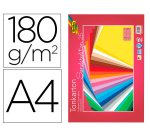 Papier cartonné 180g/m , din a4, 100 feuilles 10 coloris   assortis