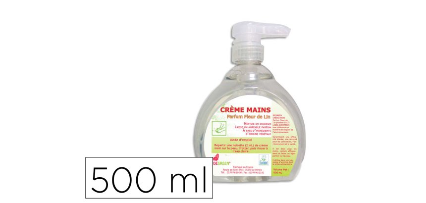 Creme lavante coldis mains fleu de lin flacon pompe      500ml