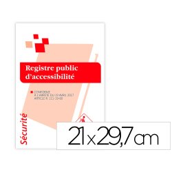 Registre public d'accessibilit  - format : 21 x 29,7 cm - 56 pages + 4 de   couverture