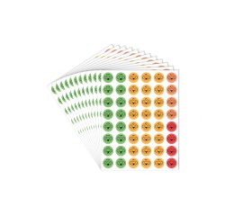 Pack de 576 gommettes sodertex  17 x 22 cm - 12     planches - coloris assortis