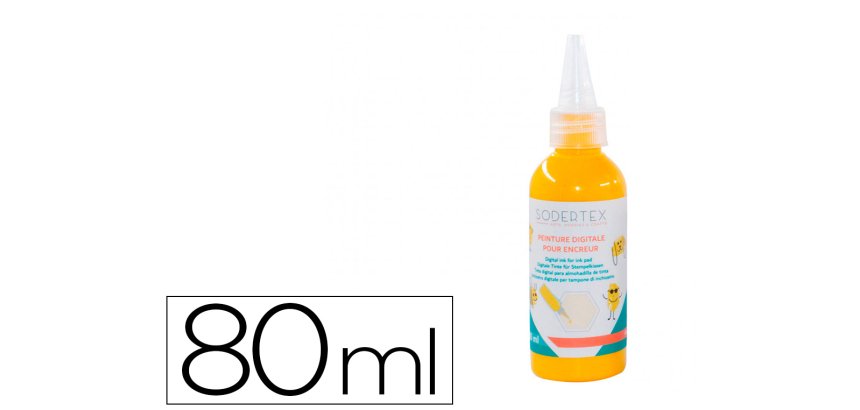 Recharge peinture sodertex jaune pour encreurs digitaux  - 80 ml - 1 pc - 1 coloris