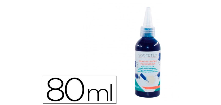 Recharge peinture sodertex bleu pour encreurs digitaux - 80 ml - 1 pc - 1 coloris