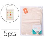Coupon coton sodertex 21 x 29,7 cm 100g/m  - 5 pcs - 1   coloris
