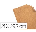 Coupons sodertex feuilles de liege adhesif - 1mm - 21 x    29,7 cm - 2 pcs - 1 coloris