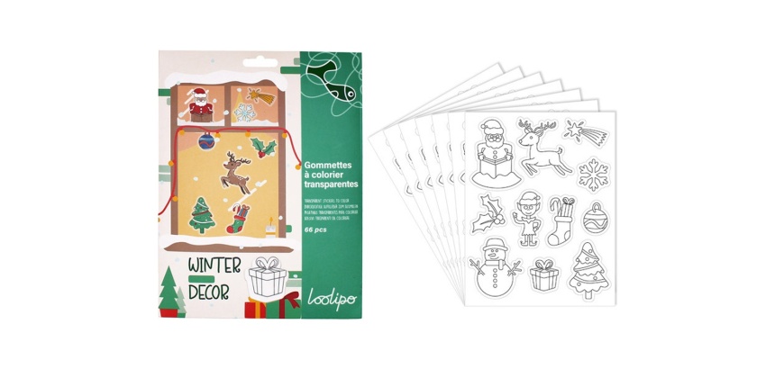 Pack de 66 gommettes sodertex transparentes  17 x 22 cm 6   planches coloris assortis