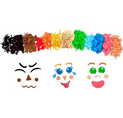 Pack emotions mousse eva sodertex adh sive - 500 pcs - tailles et coloris assortis