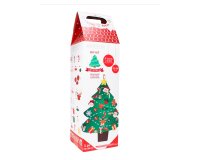 Sapin de no l sodertex g ant en feutrine avec accessoires    scratcher  - 95 x 77 cm - 1 pc - coloris assortis
