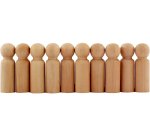 Personnages en bois sodertex 7 cm - 10 pcs - 1 coloris
