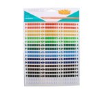 Pack de 960 gommettes sodertex 3d epoxy formes      geometriques - 17 x 22 cm - 2 planches - coloris assortis