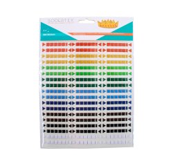 Pack de 960 gommettes sodertex 3d epoxy formes      geometriques - 17 x 22 cm - 2 planches - coloris assortis