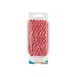 Bobine fil sodertex en coton bicolore - 1,1 mm x 50 m - 1  pc - 1 coloris