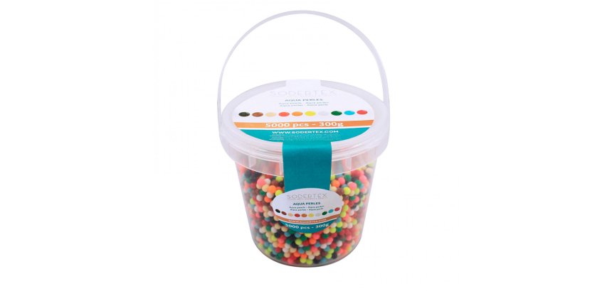 Maxi pack d'aquaperles sodertex - 3 x 3 mm - 5000    pcs - 10 coloris