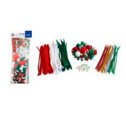 Pack no l sodertex 113 pompons + 38 pompons          m tallis s + 35 yeux mobiles  + 99 chenilles + 24 chenilles