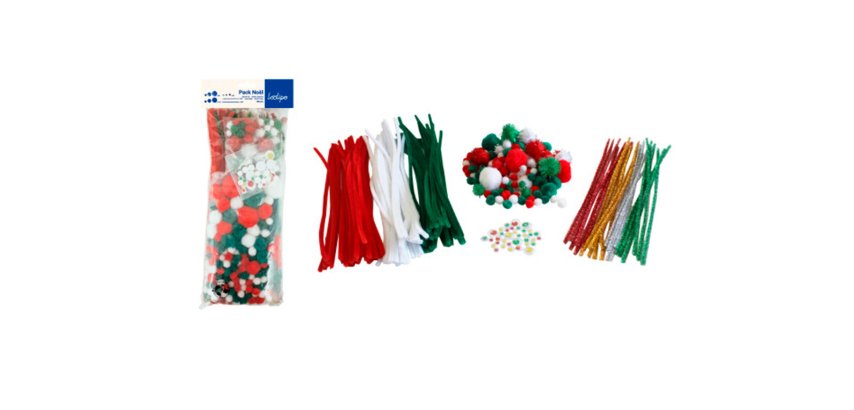 Pack no l sodertex 113 pompons + 38 pompons          m tallis s + 35 yeux mobiles  + 99 chenilles + 24 chenilles