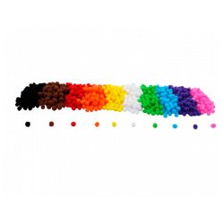 Pack mini pompons sodertex colores - 1 cm - 1000 pcs -   10 coloris assortis