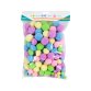 Pack pompons sodertex pastel polyester - 3 tailles - 200   pcs - 5 coloris