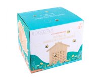Kit hotel abeille solitaire en bois + colle - 20 x 22 x   22 cm - 1 pc - 1 coloris