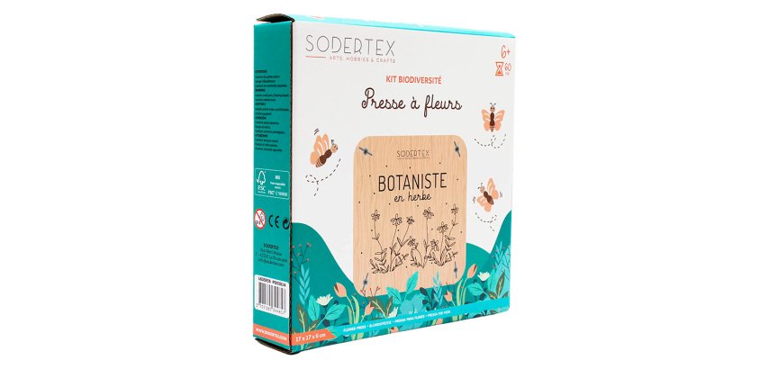 Presse fleurs et feuilles sodertex - 20,5 x 18 cm - 1 pc