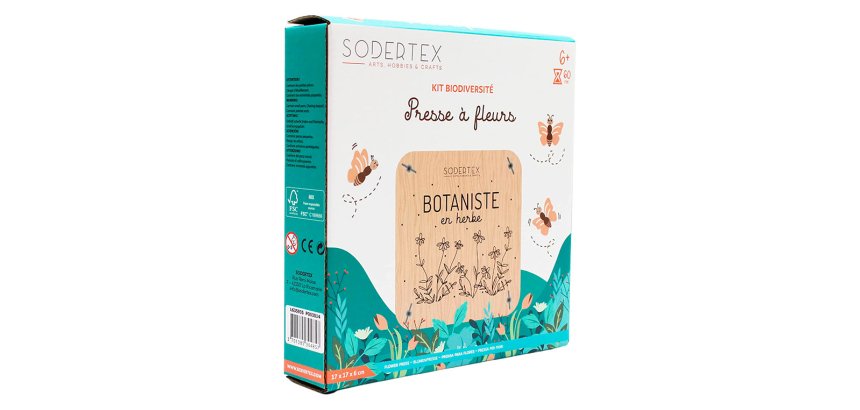 Presse   fleurs et feuilles - 20,5 x 18 cm - 1 pc