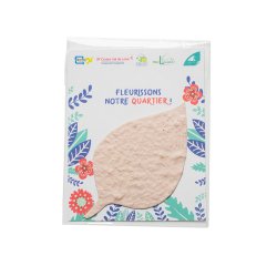 Pack formes printemps en papier ensemenc  - 3,5 cm -   100 pcs - coloris blanc