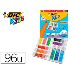 Feutre de coloriage bic kid couleur xl - class pack x 96  pointe large 12 couleurs      assorties - (a partir de 3