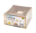 Boîtes en carton NATUR, carré, assortiment de 12