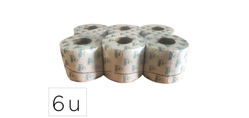 Papier hygienique coldis 400f 2 plis ouate blanche 17gr lot 6 rouleaux